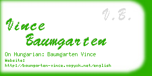 vince baumgarten business card